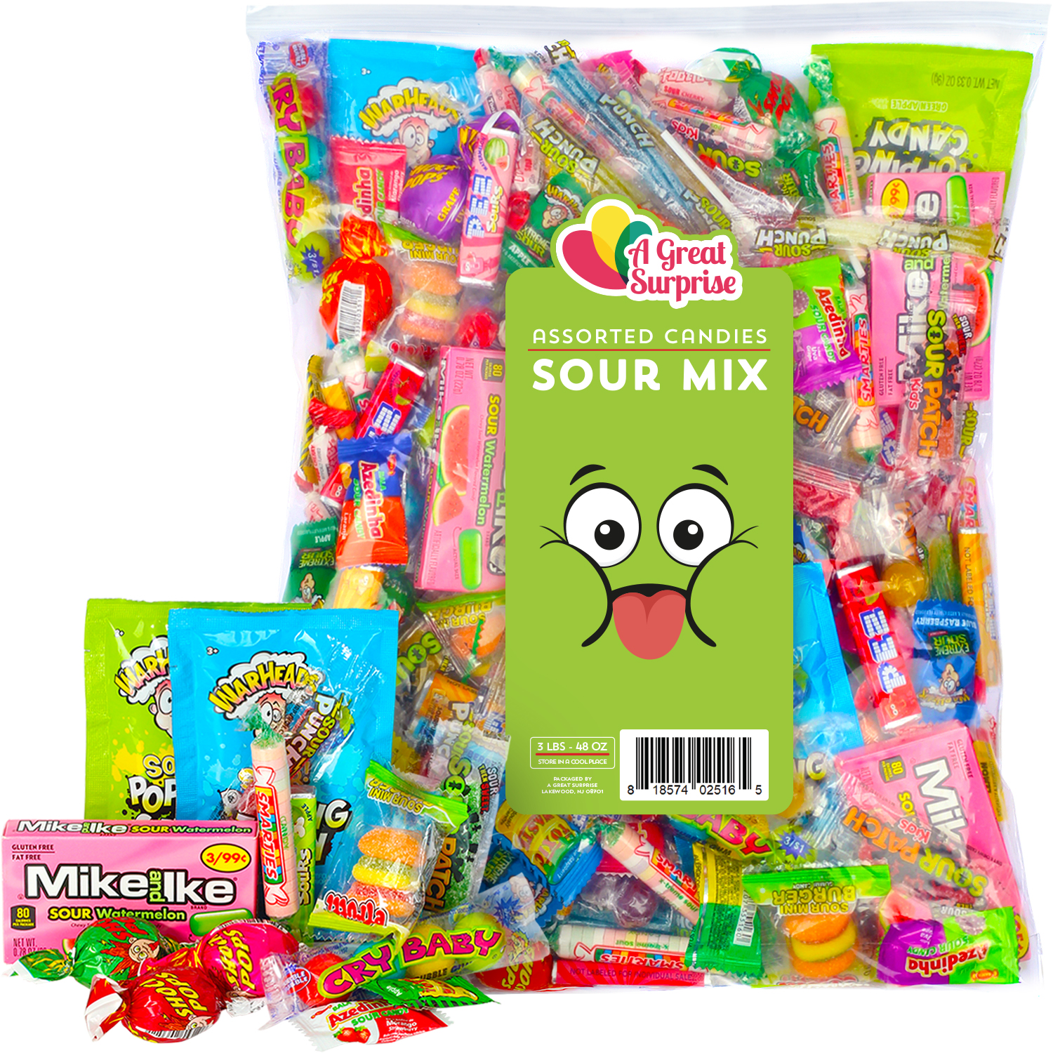 Sour Candy Mix Pinata Stuffer Candies 3 Pounds Sour Variety Pack