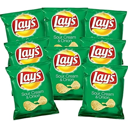 Sour Cream & Onion Flavored Potato Chips, 1.5 ounce bag (Pack of 8)