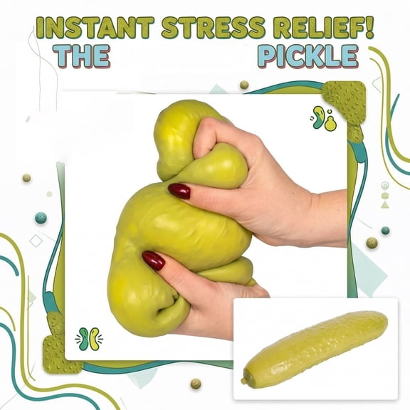 Sour Cucumber Squishy Realistic Cucumber Doll, Slow Rise Squeeze Huge Rebound Cute Rising Cucumber Stress Reliever, Anxiety Fidget Relief Doll
