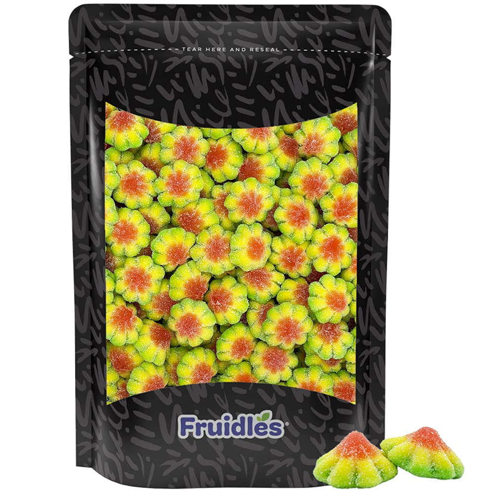 Sour Flowers Gummy Candy, Delicious Sugar Coated Fruit Flavors Gummies