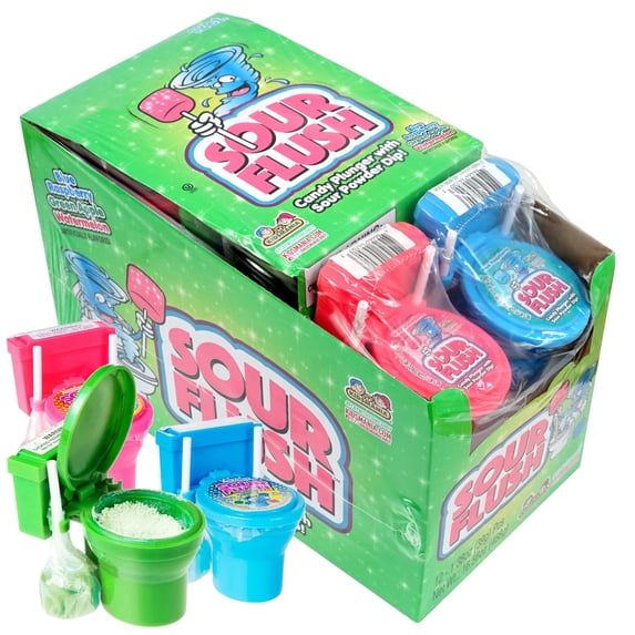 Sour Flush Toilet Candy, 12 Pack, 3 Assorted Flavors, Toilet Candy, Fun Poop Candy, The Hampton Popcorn & Candy Company