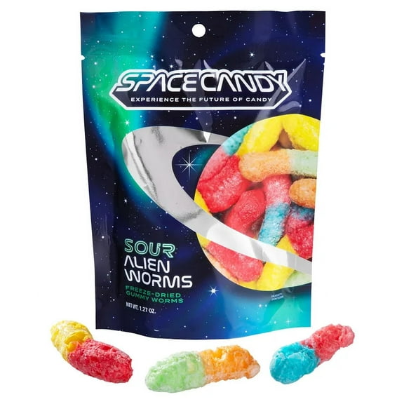 Sour Freeze Dried Gummy Worms. The classic creepy crawlers with a crunch!
