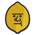 thumbnail image 1 of Sour Lemon Head Face Funny Applique Multi-Color Embroidered Hook & Loop Patch - 2.5 Inch Small, 1 of 5