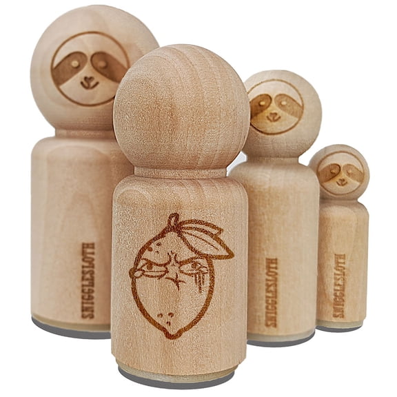 Sour Lemon Puckered Scrunched Face Rubber Stamp for Scrapbooking Crafting Stamping - Mini 1/2 Inch