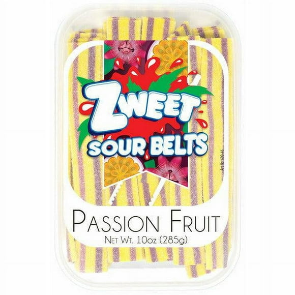 Sour Passion Fruit Belts | Zweet | 10 oz