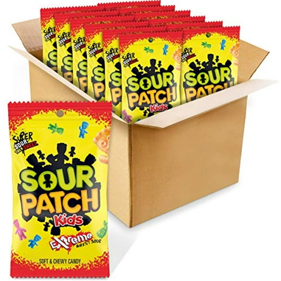 Sour Patch Kids Candy, Extreme Flavor, 12 Bags (7.2 Oz.)