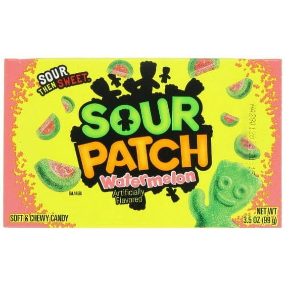 Sour Patch Kids Candy Watermelon, 3.5-Ounce Box(Pack of 12)(Packaging May Vary)
