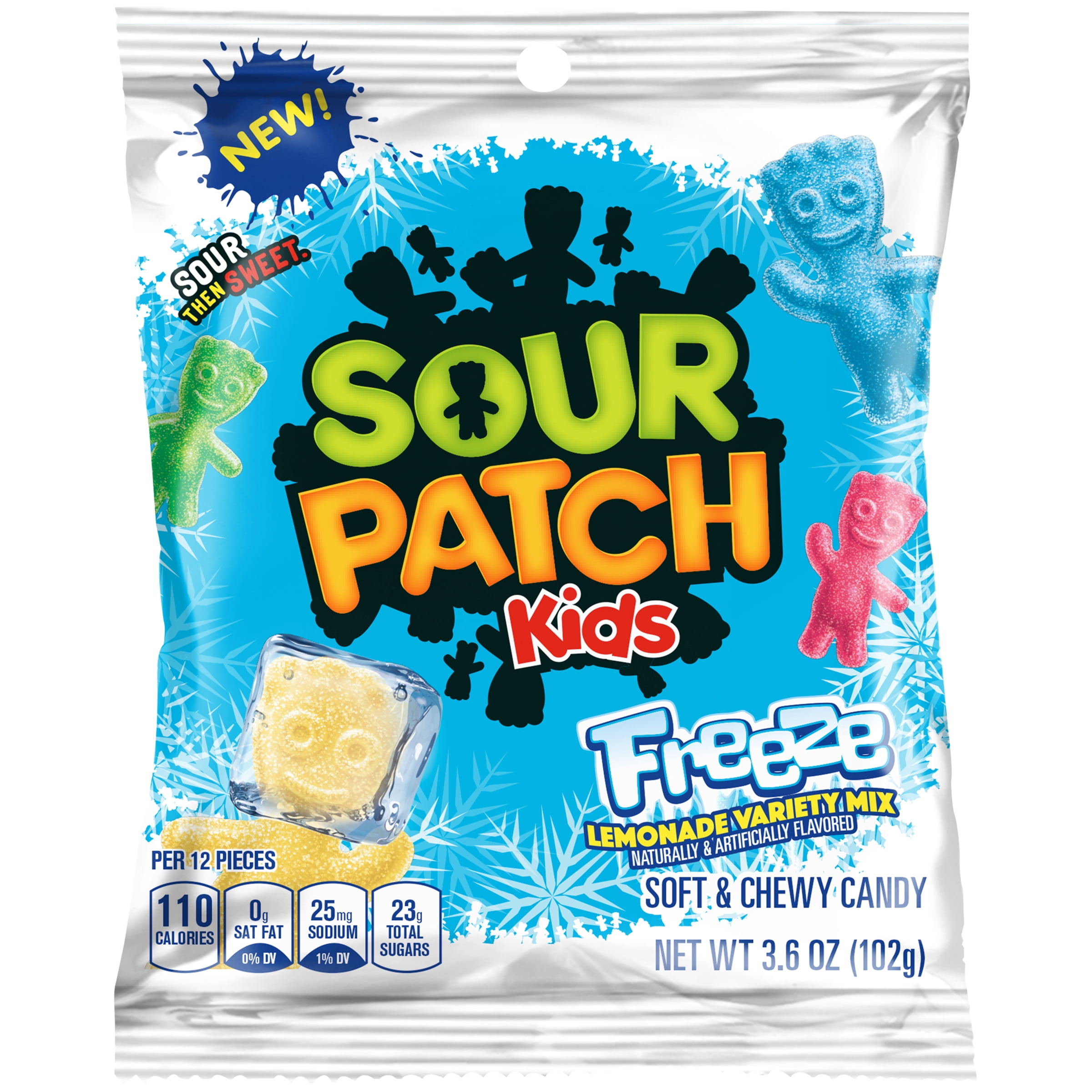 Sour Patch Kids Freeze Soft & Chewy Candy 3.6 oz