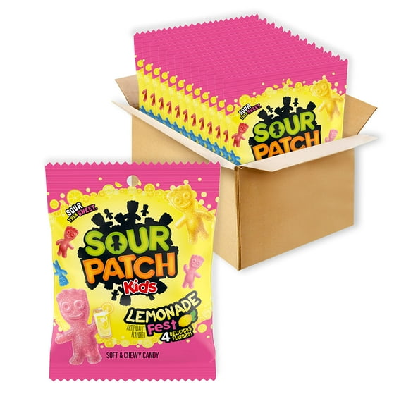 Sour Patch Kids Lemonade Fest Soft & Chewy Candy, 12-3.61 Oz Bags