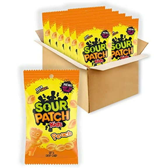Sour Patch Kids Peach Soft And Chewy Candy, 12 - 8.07 Oz Bags