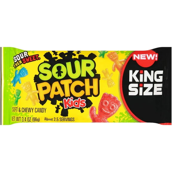Sour Patch Kids Soft Candy, 3.4 Ounce - 144 per case.
