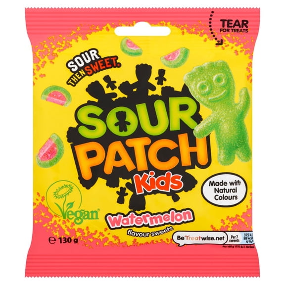 Sour Patch Kids Watermelon Flavour Sweets 130g (pack of 10)