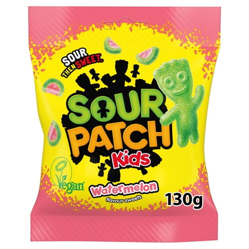 Sour Patch Kids Watermelon Flavour Sweets Bag 130g, British Import (Pack of 6)