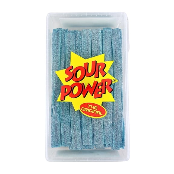 Sour Power Premium Berry Blue Candy Belts  The Original Sour Candy Since 1985  2.5 lb Resealable Bulk Tub  Vegan, Non-GMO, Gelatin Free  Soft, Chewy, Peelable, Sweet & Tart Retro Treats