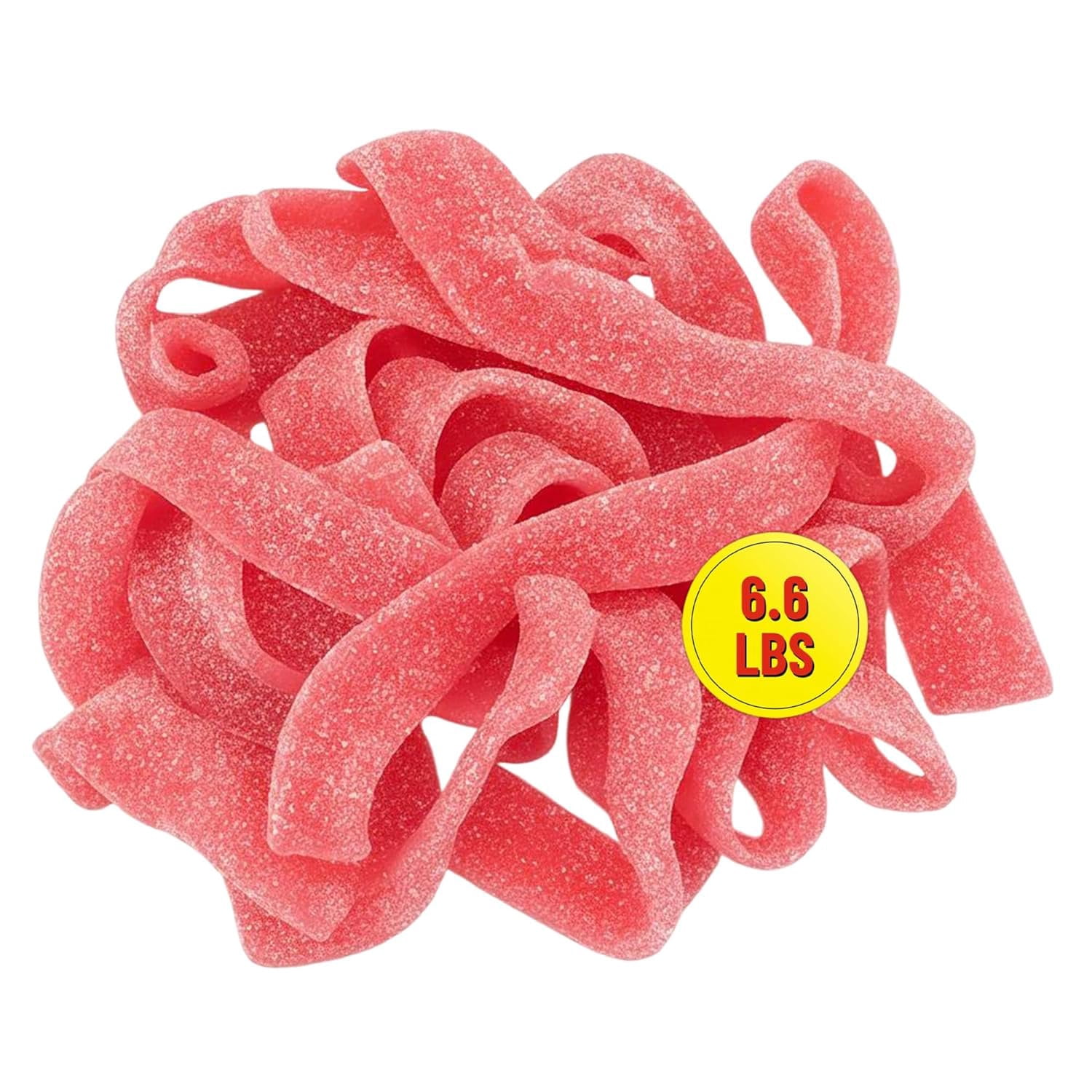 Sour Power Premium Strawberry Candy Belts 6.6 lb Bulk Bag