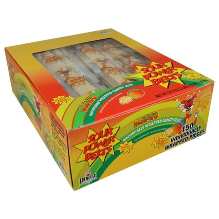 Sour Power Wrapped Belts Mango .34 oz