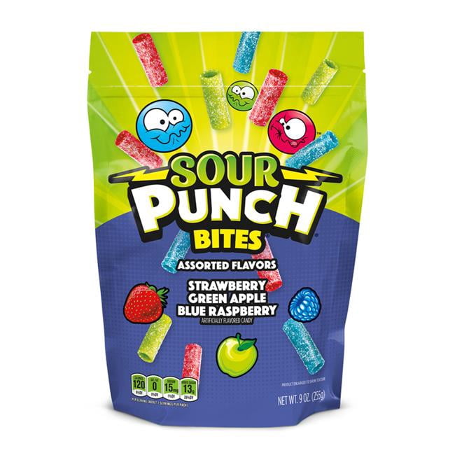 Sour Punch  9 oz Bites Assorted Candy, Pack of 6