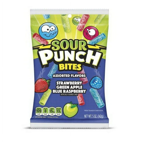 Sour Punch Bites Assorted, 5 oz - Case of 12