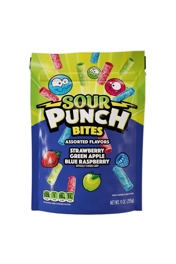 Bites Assorted Flavors Candy, 9oz Resealable Bag
