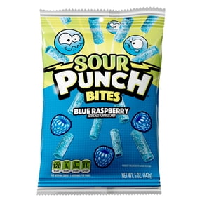 Sour Punch Bites, Blue Raspberry Candy, 5oz Bag
