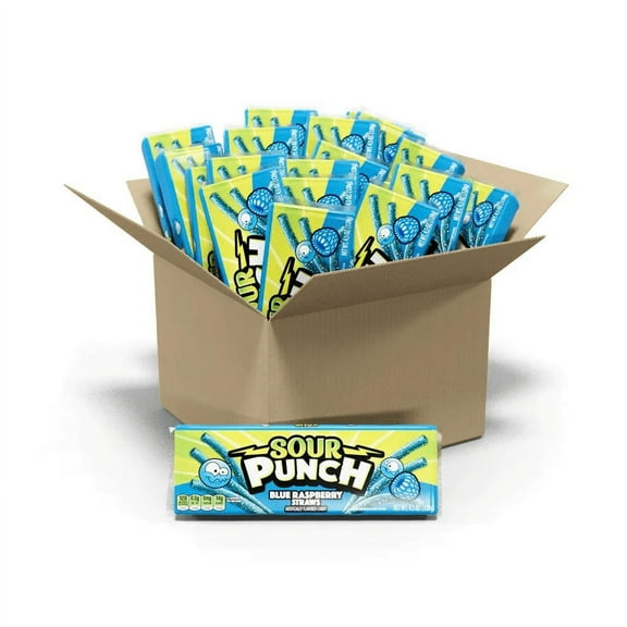 Sour Punch Blue Raspberry Straws 4.5 oz. Tray