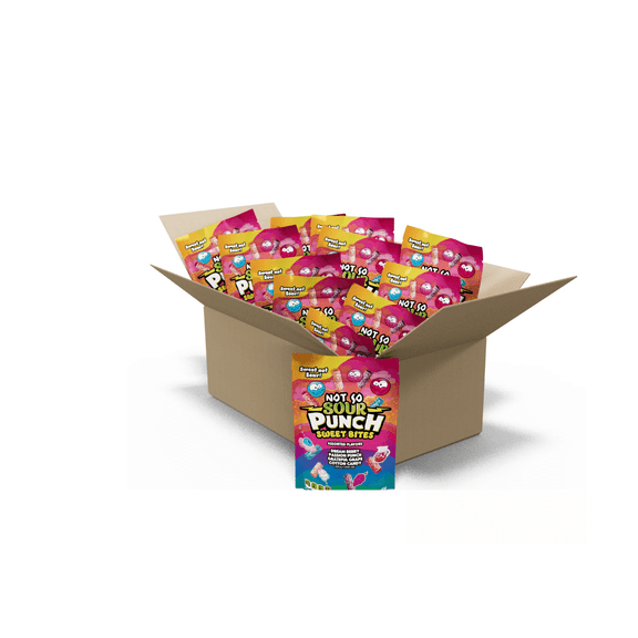Sour Punch Not So Sour Sweet Bites 12 Count Case of 5 oz Bags Assorted Fruity Soft Chewy Candy with Sweet Flavors Perfect for Parties, Sharing, Snacks & Lunchboxes