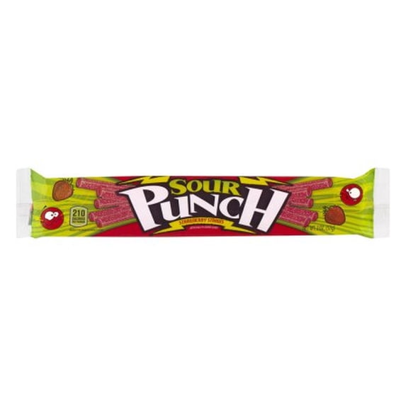 Sour Punch Strawberry Sour Straws 2 oz (Pack of 32)