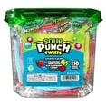 thumbnail image 1 of Sour Punch Twists, Assorted Flavors Chewy Candy, 210 Pieces, 2.59 lb Jar, 1 of 9