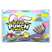Sour Punch Twists Individually Wrapped Easter Candy, 9oz Bag
