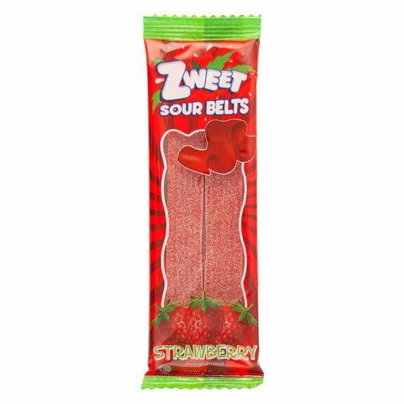 Sour Strawberry Belts | Zweet | 0.7 oz