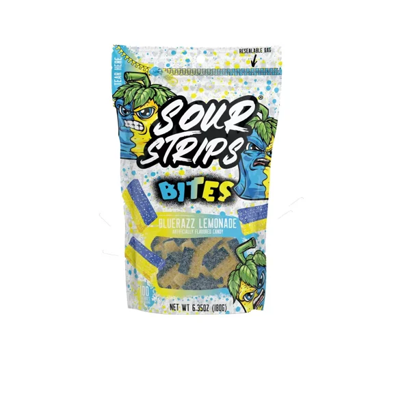 Sour Strips BlueRazz Lemonade Candy Bites 6.35oz