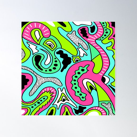 Sour Worms Poster Wall Art, Modern Wall Decor For Living Room Bedroom, 24x24 UNFRAMED