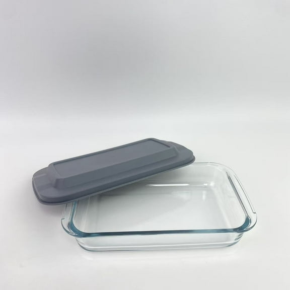 Sourace Baking dishes,glass baking tray set, 3quart rectangular glass baking tray container can be used in microwave and oven, suitable for cooking, baking bread, cake and meal preparation