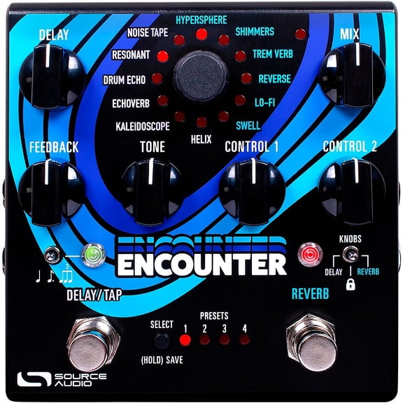 Source Audio Encounter Ambient Delay/Reverb Effects Pedal - Black