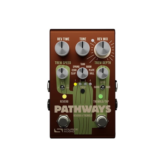 Source Audio SA281 Pathways Reverb and Tremolo guitar pedal
