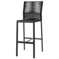 thumbnail image 1 of Source Furniture Avalon Aluminum Frame Patio Bar Side Stool in Black Rope, 1 of 2