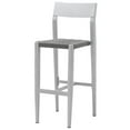 thumbnail image 1 of Source Furniture Belmont Aluminum Bar Side Stool in Silver Frame/Charcoal Rope, 1 of 1