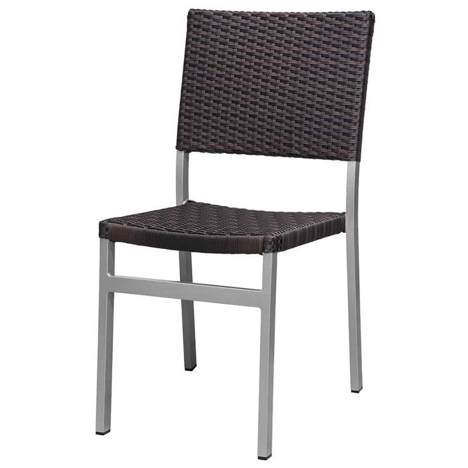 Source Furniture Fiji Wicker Patio Dining Side Armless Chair in Espresso - image 1 of 1
