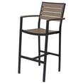 thumbnail image 1 of Source Furniture Napa Aluminum Patio Bar Stool in Black Frame/Gray Seat & Back, 1 of 1