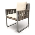 thumbnail image 1 of Source Furniture Scorpio Aluminum Frame Patio Dining Arm Chair in Gray, 1 of 1