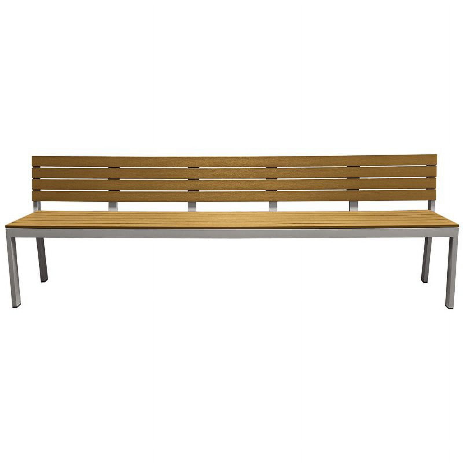 Source Furniture Vienna 10' Aluminum Frame Outdoor Highback Bench in