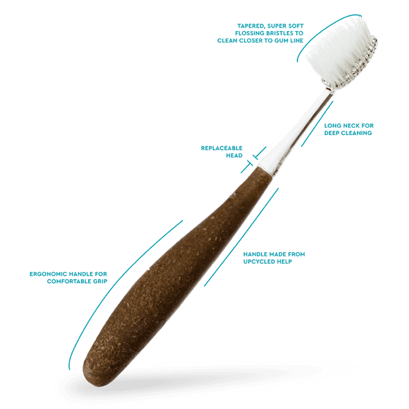 RADIUS Source Medium Hemp Handle Toothbrush