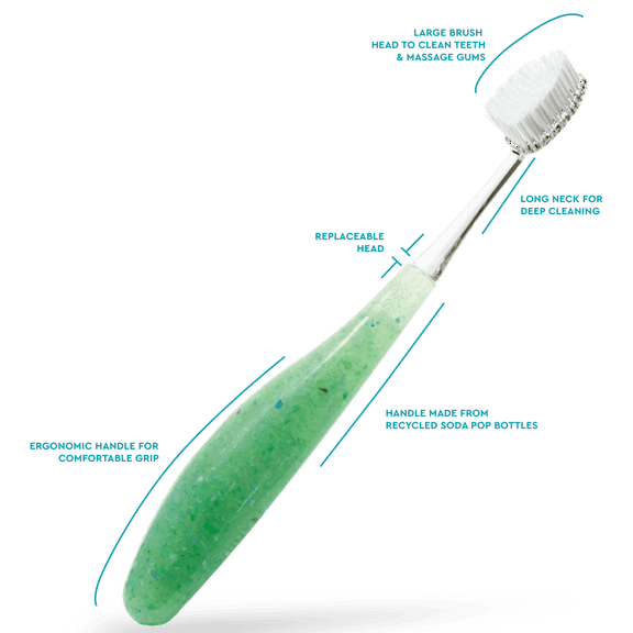 RADIUS Source Medium Soda Pop Eco-Grind Handle Toothbrush