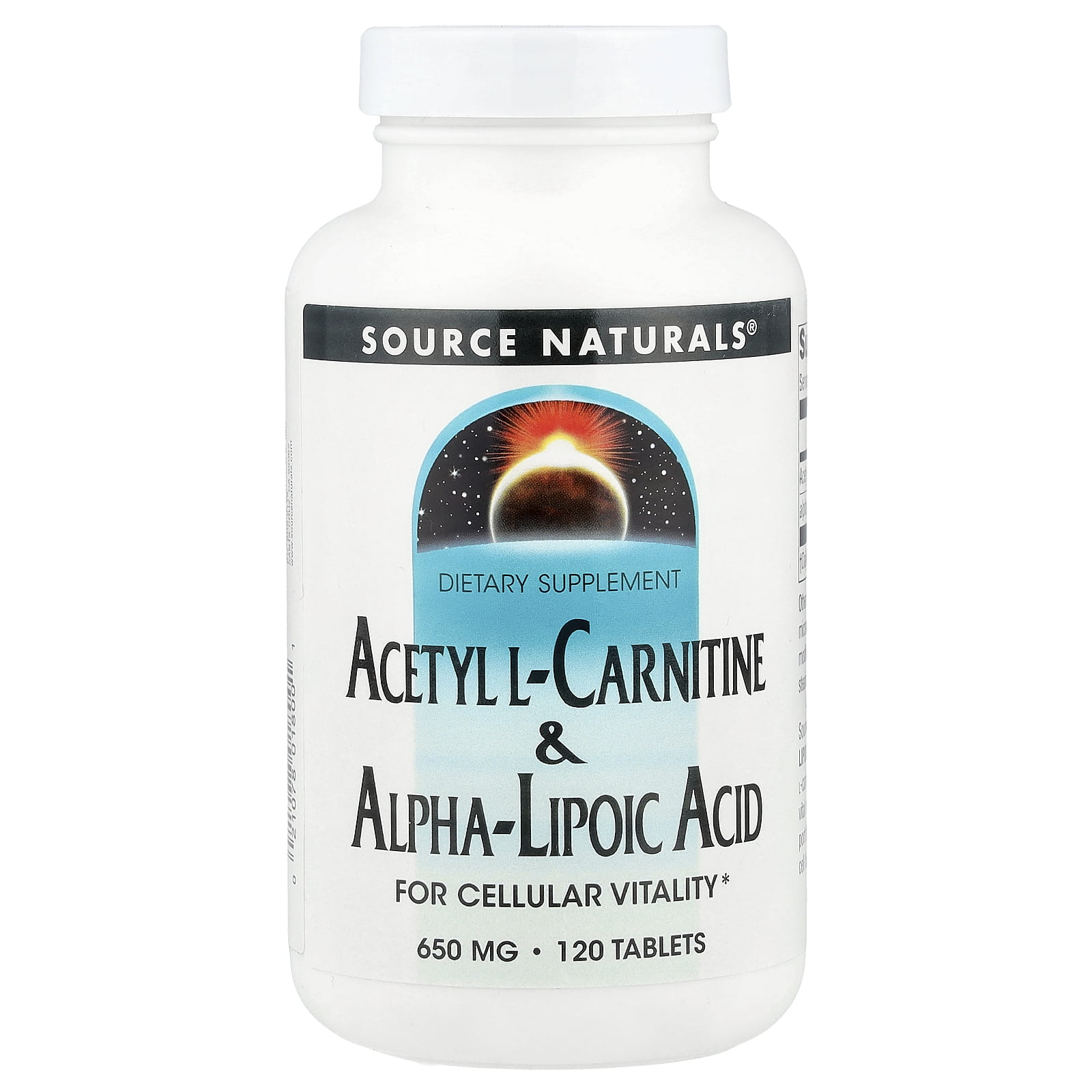 Source Naturals Acetyl L-Carnitine & Alpha Lipoic Acid* 650 mg - 120