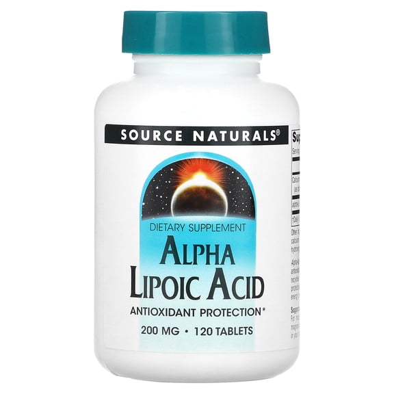 Source Naturals Alpha Lipoic Acid 200 mg - 120 Tablet