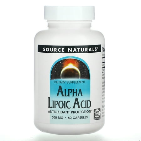 Source Naturals Alpha Lipoic Acid, 600 mg, 60 Capsules