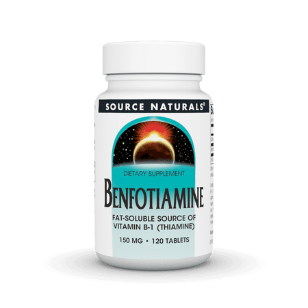 Source Naturals Benfotiamine, Fat Soluble Source of Vitamin B-1, 150 mg - 120 Tablets