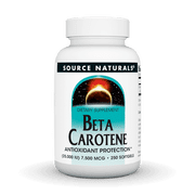 Source Naturals Beta Carotene 25000 iu Antioxidant Protection - Converted By Body To Vitamin A - 250 Softgels