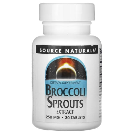 Source Naturals Broccoli Sprouts Extract, 500 mg, 30 Tablets (250 mg per Tablet)
