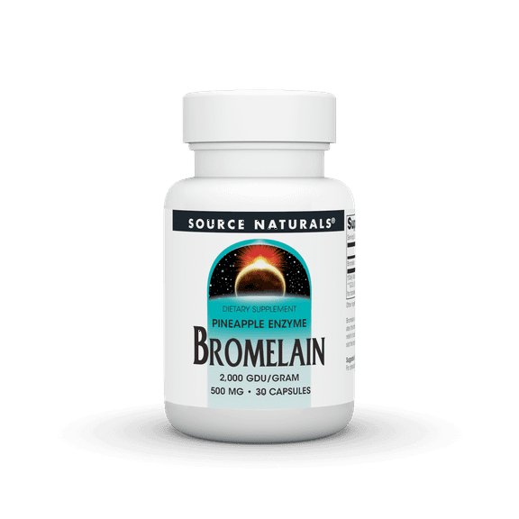 Source Naturals Pineapple Enzyme Bromelain - 2,000 GDU/GRAM - 500mg - 30 Capsules